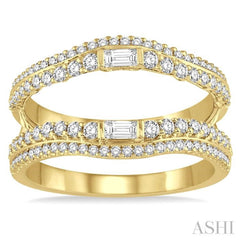 3/4 Ctw Diamond Insert Ring in 14K Yellow Gold