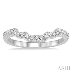 1/4 Ctw Round Diamond Wedding Band in 14K White Gold