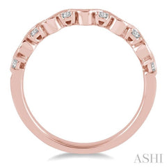 1/4 Ctw Round Cut Diamond Stack Band in 14K Rose Gold