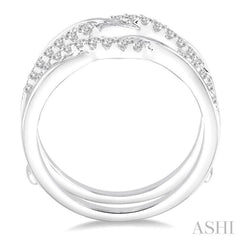 3/8 Ctw Round Diamond Insert Ring in 14K White Gold