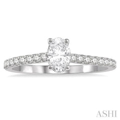 1/4 Ctw Semi-Mount Diamond Engagement Ring in 14K White Gold