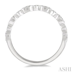 1/5 Ctw Marquise & Square Mount Round Cut Diamond Stack Band in 14K White Gold