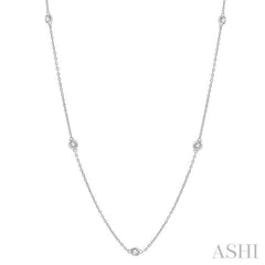 1/2 Ctw Round Cut Diamond Fashion Necklace in 14K White Gold