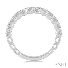 1.00 ctw Round Cut Diamond Wedding Band in 14K White Gold