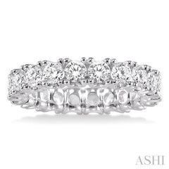 2 1/2 Ctw Round Cut Diamond Eternity Wedding Band in 14K White Gold