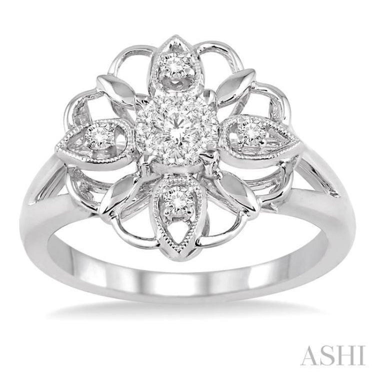 1/4 Ctw Diamond Lovebright Ring in 14K White Gold