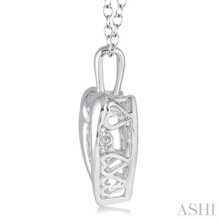 1/20 Ctw Diamond Emotion Pendant in Sterling Silver with Chain