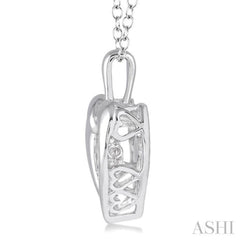 1/20 Ctw Diamond Emotion Pendant in Sterling Silver with Chain