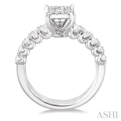 1 Ctw Diamond Lovebright Ring in 14K White Gold