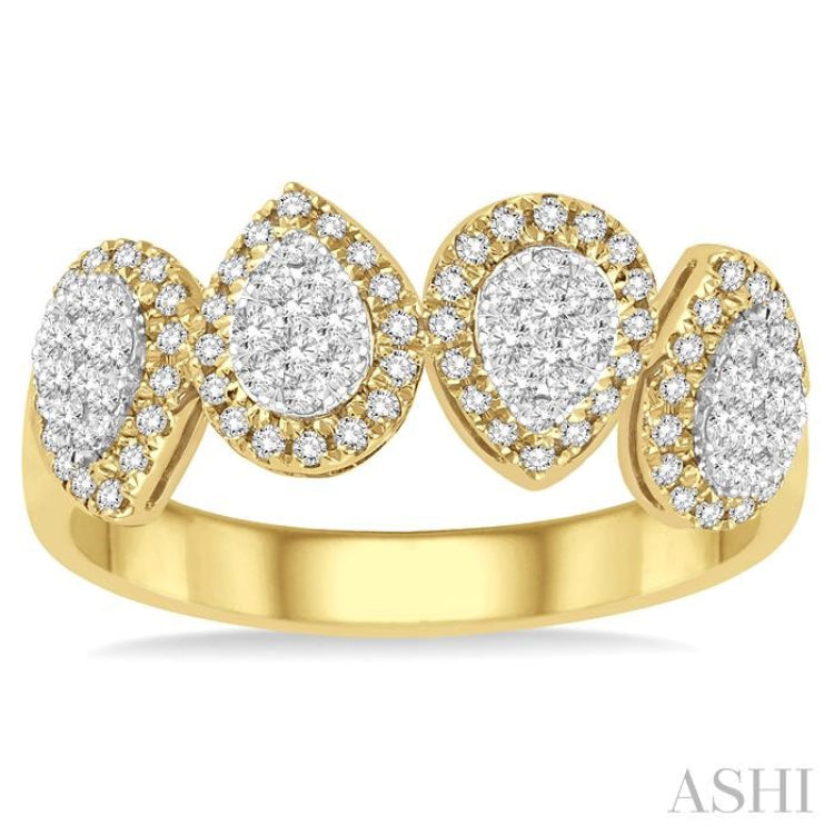 3/4 Ctw Diamond Lovebright Ring in 14K Yellow and White Gold