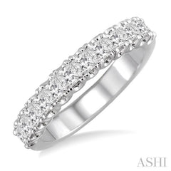 3/4 Ctw Round Cut Diamond Wedding Band in 14K White Gold