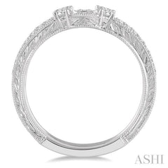 1/2 Ctw Round Cut Diamond Insert Ring in 14K White Gold