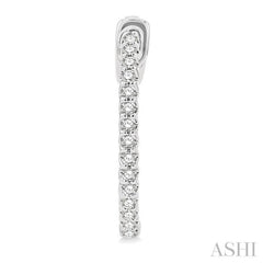 1/2 ctw Inside-Out Round Cut Diamond Hoop Earrings in 14K White Gold
