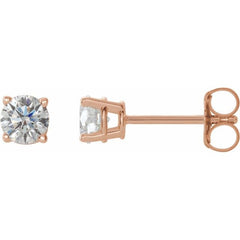 14K Rose 1/2 CTW Natural Diamond Earrings
