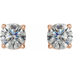 14K Rose 1/2 CTW Natural Diamond Earrings