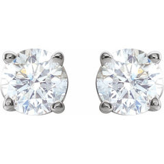 14K White Gold 1/2 CTW Natural Diamond Earrings