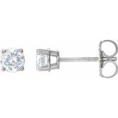 14K White Gold 3/4 CTW Natural Diamond Earrings