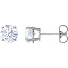 14K White Gold 2 CTW Natural Diamond Earrings