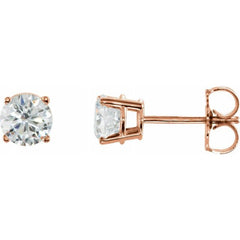 14K Rose 1 CTW Natural Diamond Earrings
