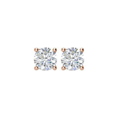 14K Rose 1 CTW Natural Diamond Earrings