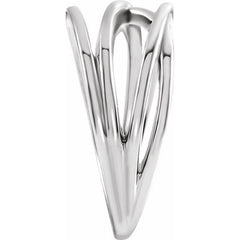 Platinum Criss-Cross Ring