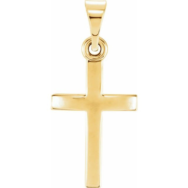 10K Yellow 17x11.5 mm Cross Pendant