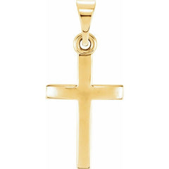 10K Yellow 17x11.5 mm Cross Pendant