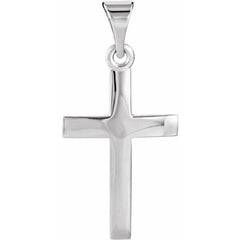 10K White 17x11.5 mm Cross Pendant