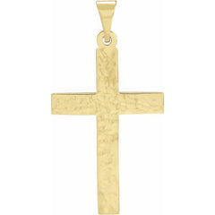 10K Yellow Cross Pendant