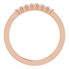 14K Rose 1/8 CTW Natural Diamond Anniversary Band
