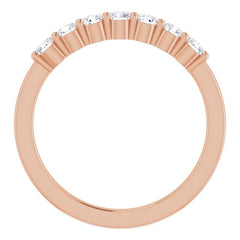 14K Rose 3/8 CTW Natural Diamond Anniversary Band