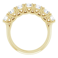 14K Yellow 1 5/8 CTW Natural Diamond Seven-Stone Anniversary Band