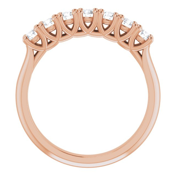 14K Rose 1/2 CTW Natural Diamond Anniversary Band