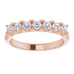 14K Rose 1/2 CTW Natural Diamond Anniversary Band
