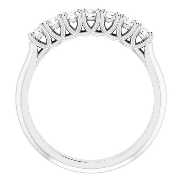 Platinum 3/8 CTW Natural Diamond Seven-Stone Anniversary Band