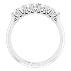 Platinum 3/8 CTW Natural Diamond Seven-Stone Anniversary Band