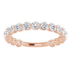 14K Rose 1 1/6 CTW Natural Diamond Anniversary Band