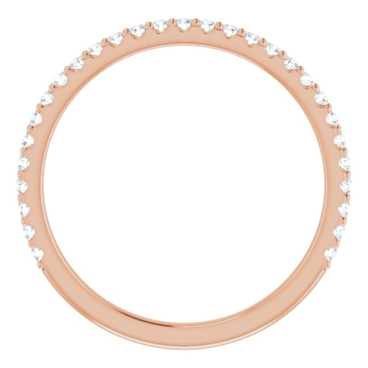 14K Rose 1/4 CTW Natural Diamond Anniversary Band