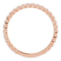 14K Rose 1/3 CTW Natural Diamond Anniversary Band