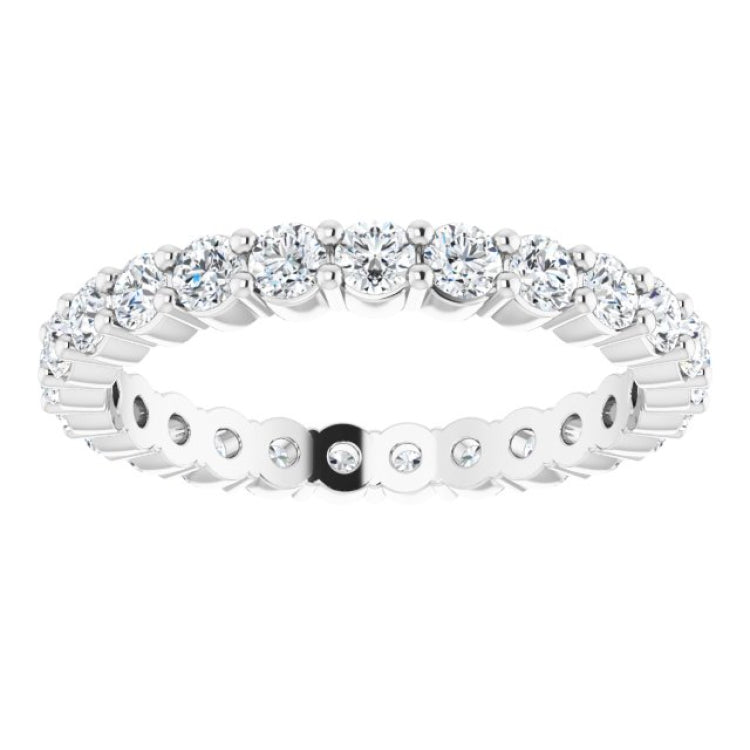 Platinum 3/4 CTW Natural Diamond Eternity Band Size 4