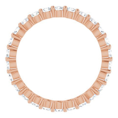 14K Rose 3/4 CTW Natural Diamond Eternity Band Size 4.5
