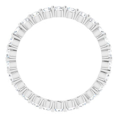 14K White 7/8 CTW Natural Diamond Eternity Band Size 6.5