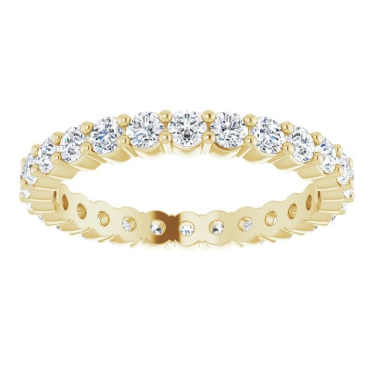 14K Yellow 7/8 CTW Natural Diamond Eternity Band Size 6.5