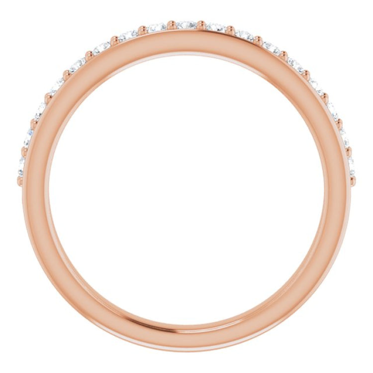 14K Rose 1/3 CTW Natural Diamond Anniversary Band