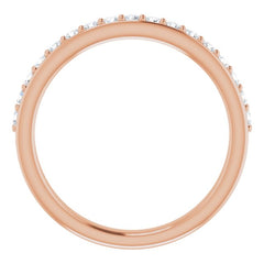 14K Rose 1/3 CTW Natural Diamond Anniversary Band