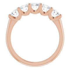 14K Rose 1 CTW Natural Diamond Anniversary Band