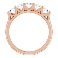 14K Rose 1 CTW Natural Diamond Anniversary Band