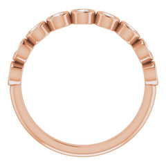 14K Rose 1/2 CTW Natural Diamond Anniversary Band