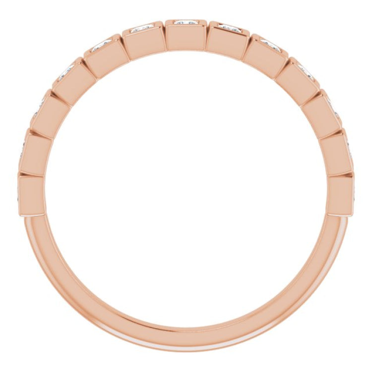 14K Rose 1/3 CTW Natural Diamond Anniversary Band