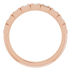 14K Rose 1/2 CTW Natural Diamond Anniversary Band